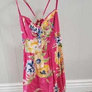Hollister Pink Floral Summer Dress Size M